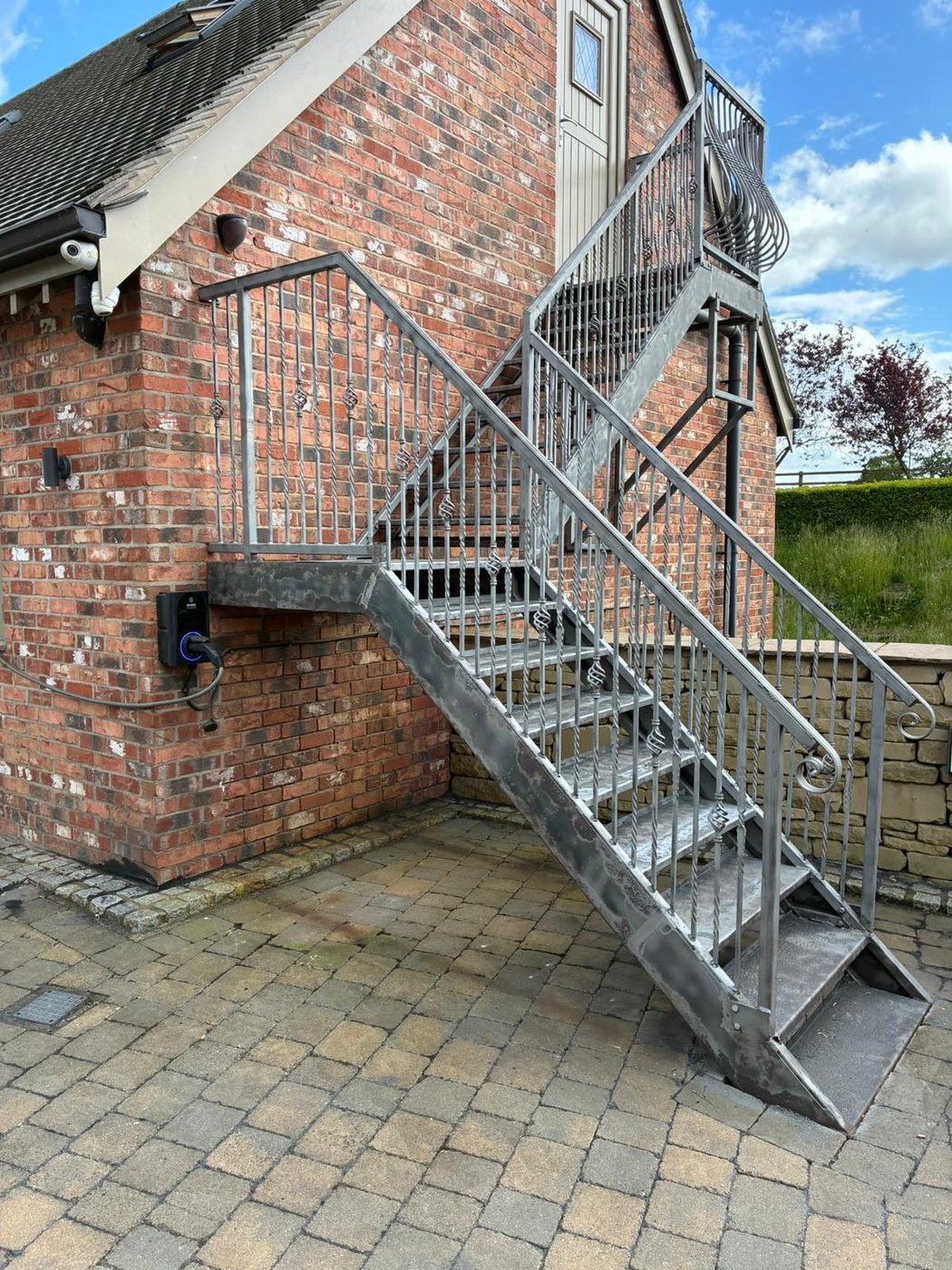 Exterior Staircase Shot Blasting — Rust & Paint Removal