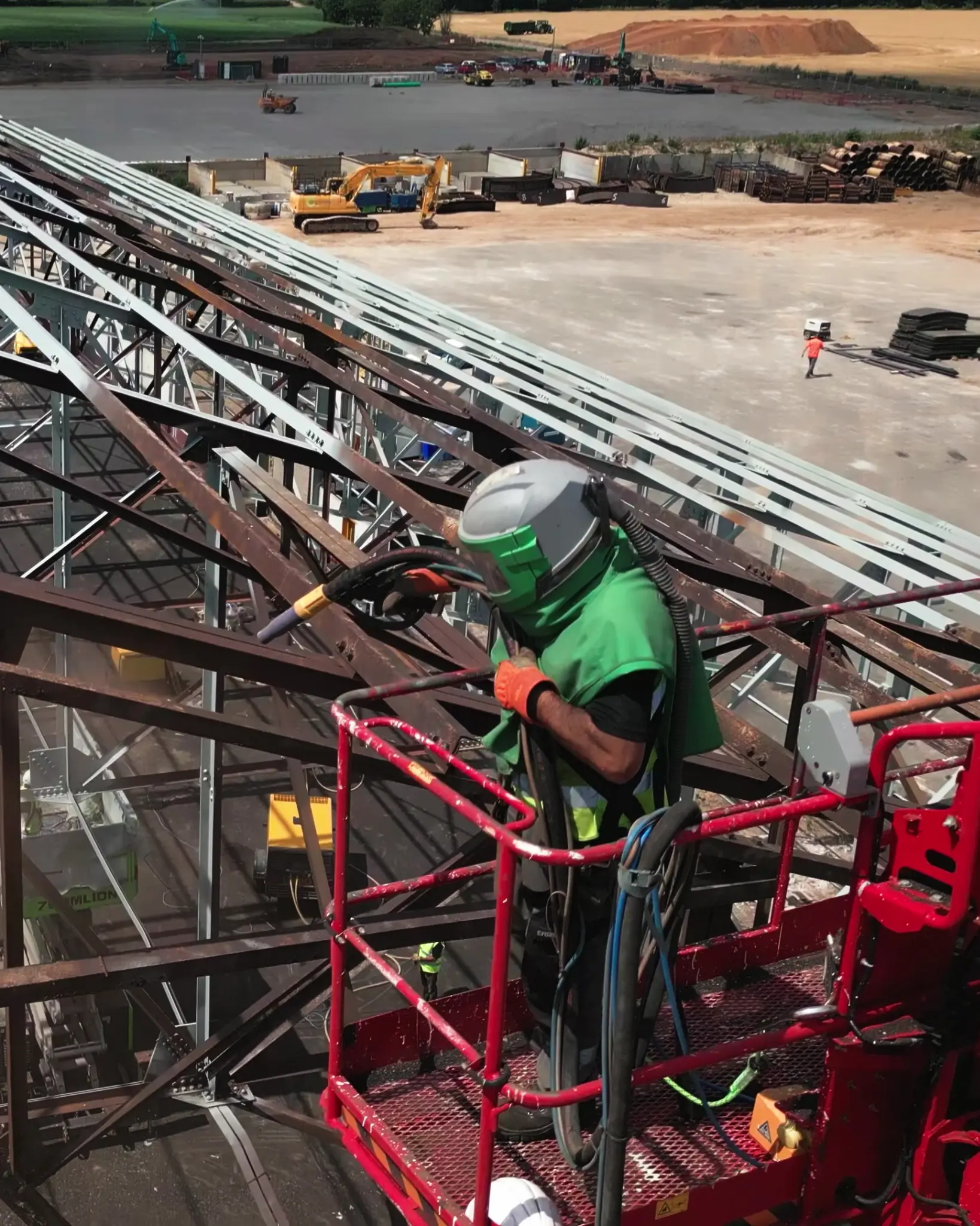 Industrial Steel Structure Shot Blasting & Intumescent Painting