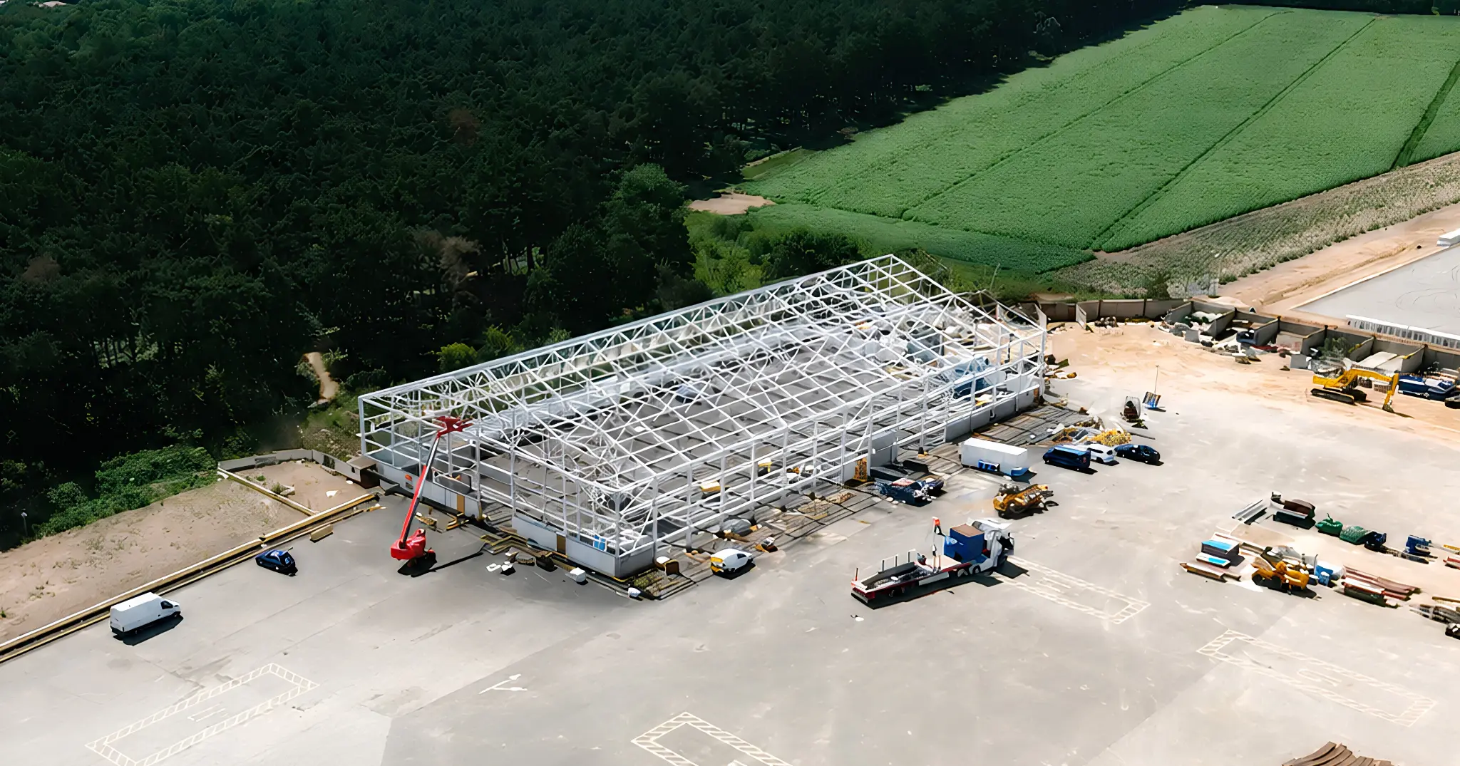 Industrial Steel Structure Shot Blasting & Intumescent Painting
