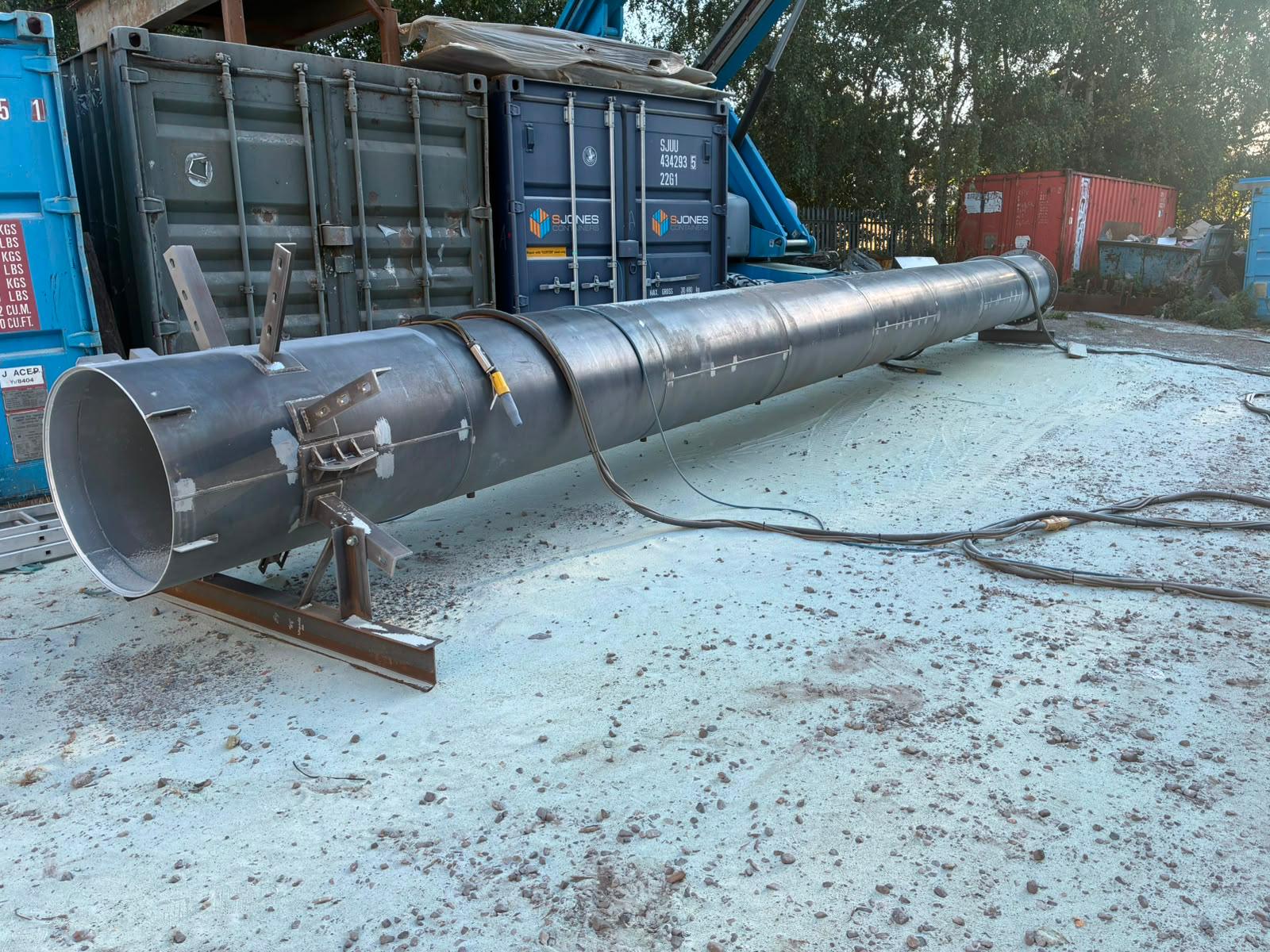 Industrial Steel Chimney Shot Blasting