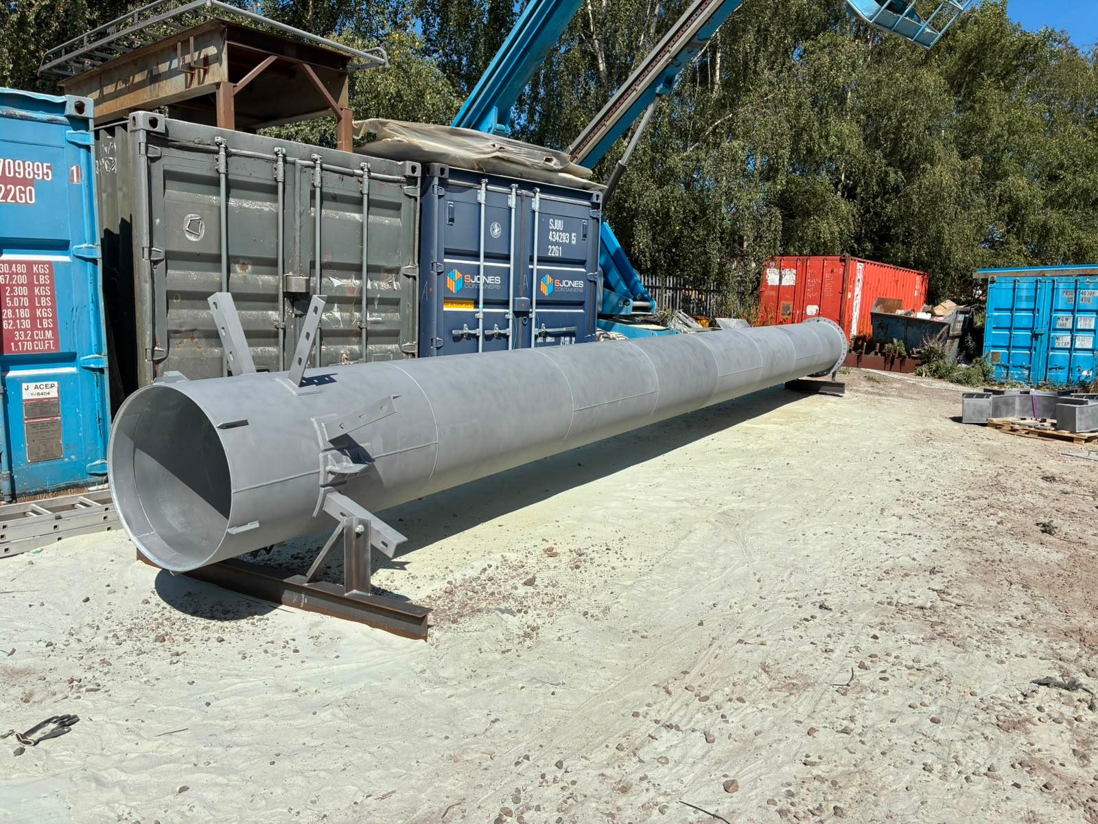 Industrial Steel Chimney Shot Blasting